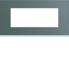 Hager - Plaque de finition gallery 5 modules Taupe entraxe 71 mm