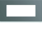 Hager - Plaque de finition Gallery 5 modules Taupe entraxe 71 mm