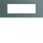 Hager - Plaque de finition Gallery 6 modules Taupe entraxe 57 mm