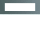 Hager - Plaque de finition Gallery 8 modules Taupe entraxe 71 mm