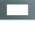 Hager - Plaque de finition Gallery 4 modules Taupe entraxe 57 mm