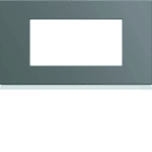 Hager - Plaque de finition gallery 4 modules Taupe entraxe 57 mm