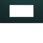 Hager - Plaque de finition Gallery 4 modules Anthracite entraxe 71 mm