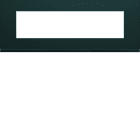 Hager - Plaque de finition gallery 8 modules Anthracite entraxe 71 mm