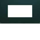 Hager - Plaque de finition Gallery 4 modules Anthracite entraxe 57 mm