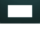 Hager - Plaque de finition gallery 4 modules Anthracite entraxe 57 mm