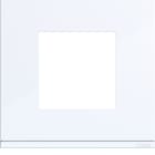 Hager - Plaque de finition gallery 1 poste par 50 pure infini, plastique blanc brillant