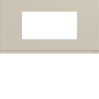 Hager - Plaque de finition gallery 4 modules sand, plastique sable mat