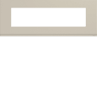Hager - Plaque de finition gallery 8 modules entraxe 71 mm sand, plastique sable mat