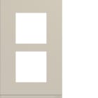 Hager - Plaque de finition gallery 2 postes verticale 57 mm sand, plastique sable mat