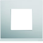 Hager - Plaque de finition gallery 1 poste Aluminium
