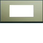 Hager - Plaque de finition gallery 4 modules Bronze entraxe 71 mm