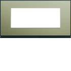 Hager - Plaque de finition Gallery 5 modules Bronze entraxe 71 mm