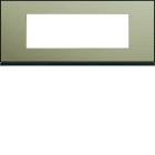 Hager - Plaque de finition Gallery 6 modules Bronze entraxe 57 mm