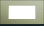 Hager - Plaque de finition Gallery 4 modules Bronze entraxe 57 mm