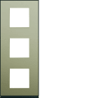 Hager - Plaque de finition Gallery 3 postes verticale Bronze entraxe 71 mm