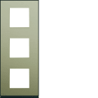 Hager - Plaque de finition gallery 3 postes verticale Bronze entraxe 71 mm