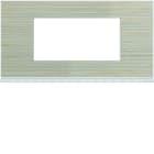 Hager - Plaque de finition Gallery 4 modules Latté entraxe 71 mm