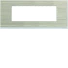 Hager - Plaque de finition Gallery 6 modules Latté entraxe 57 mm
