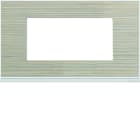 Hager - Plaque de finition Gallery 4 modules Latté entraxe 57 mm