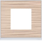 Hager - Plaque de finition gallery 1 poste latté, placage bois beige mat