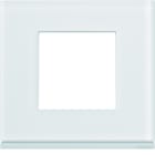 Hager - Plaque de finition Gallery 1 poste Moon glass