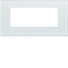 Hager - Plaque de finition Gallery 5 modules Moon glass entraxe 71 mm