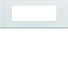 Hager - Plaque de finition Gallery 6 modules Moon glass entraxe 57 mm