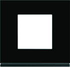 Hager - Plaque de finition gallery 1 poste Midnight glass