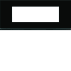 Hager - Plaque de finition Gallery 6 modules Midnight glass entraxe 57 mm
