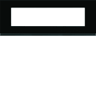 Hager - Plaque de finition Gallery 8 modules Midnight glass entraxe 71 mm