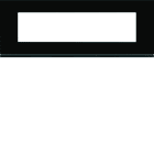 Hager - Plaque de finition gallery 8 modules Midnight glass entraxe 71 mm