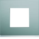 Hager - Plaque de finition gallery 1 poste Bright inox