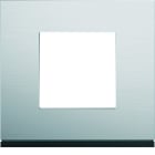 Hager - Plaque de finition gallery 1 poste Natural alu