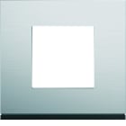 Hager - Plaque de finition Gallery 1 poste Natural alu