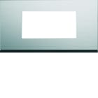 Hager - Plaque de finition Gallery 4 modules Natural alu entraxe 71 mm
