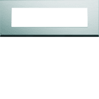 Hager - Plaque de finition Gallery 8 modules Natural alu entraxe 71 mm