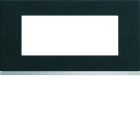 Hager - Plaque de finition gallery 5 modules Dark rock entraxe 71 mm