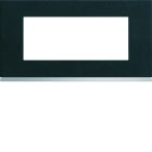 Hager - Plaque de finition Gallery 5 modules ?Dark rock entraxe 71 mm