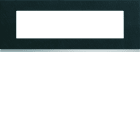 Hager - Plaque de finition Gallery 8 modules Dark rock entraxe 71 mm