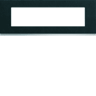 Hager - Plaque de finition gallery 8 modules Dark rock entraxe 71 mm