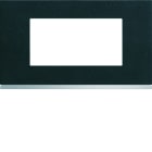 Hager - Plaque de finition Gallery 4 modules Dark rock entraxe 57 mm