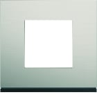 Hager - Plaque de finition gallery 1 poste Aluminium antique