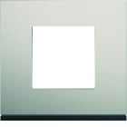 Hager - Plaque de finition Gallery 1 poste Aluminium antique