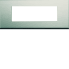 Hager - Plaque de finition Gallery 6 modules Antique alu entraxe 57 mm