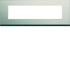 Hager - Plaque de finition Gallery 8 modules Antique alu entraxe 71 mm