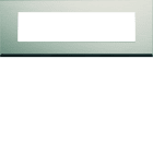 Hager - Plaque de finition gallery 8 modules Antique alu entraxe 71 mm