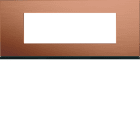 Hager - Plaque de finition Gallery 6 modules Copper alu entraxe 57 mm