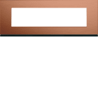 Hager - Plaque de finition gallery 8 modules Copper alu entraxe 71 mm