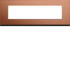 Hager - Plaque de finition Gallery 8 modules Copper alu entraxe 71 mm
